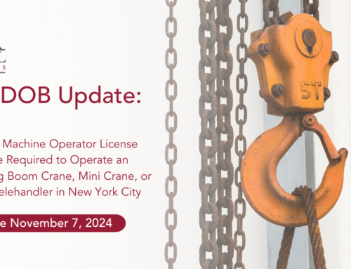 DOB: Hoisting Machine Operator License will be Required to Operate an Articulating Boom Crane, Mini Crane, or Rotating Telehandler in NYC