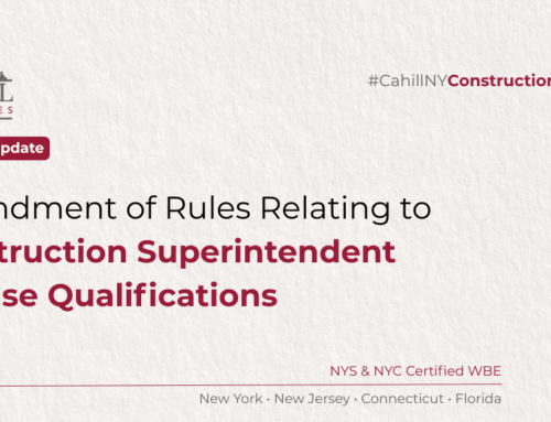 Amendment of Rules Relating to Construction Superintendent License Qualifications